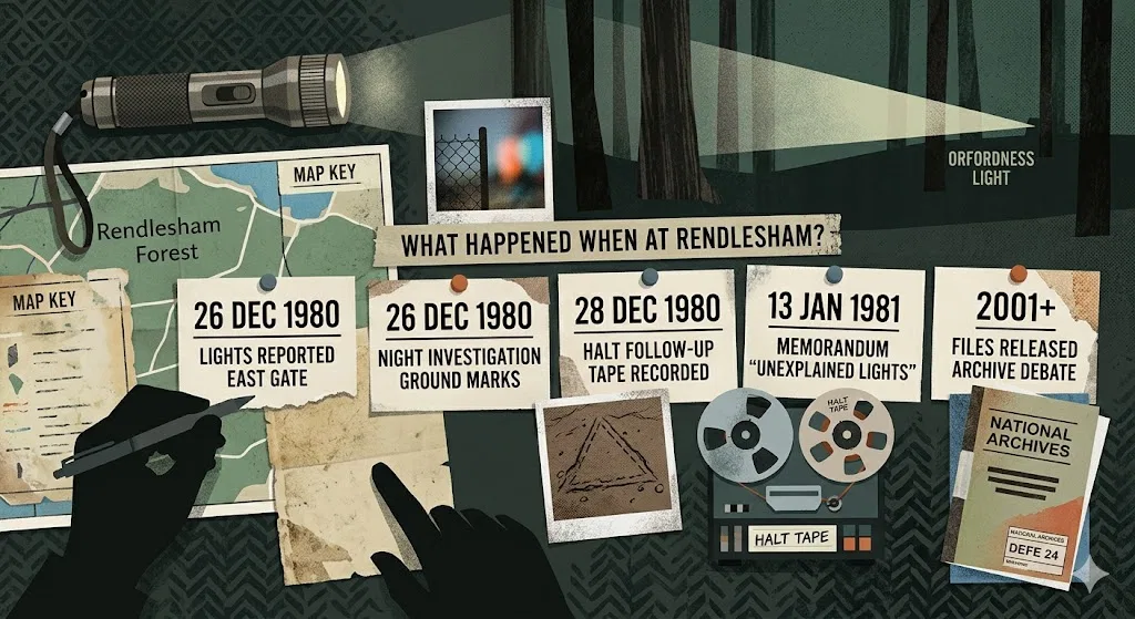 Overview image for What Happened When at Rendlesham?