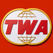 Listing image for TWA Retro Logo 3D Wall Sign – Trans World Airlines Vintage Style Aviation Decor